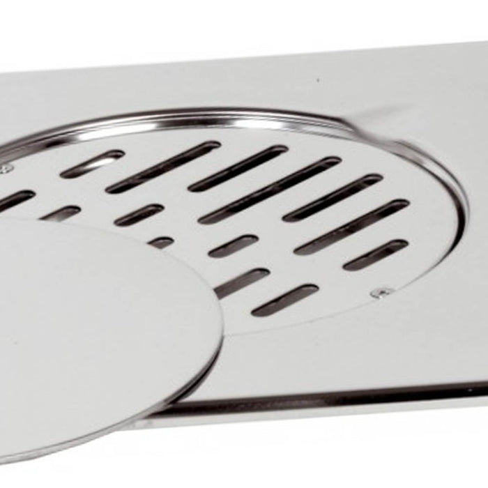 Copertura a pavimento 20x20 con griglia fissa e coperchio mobile