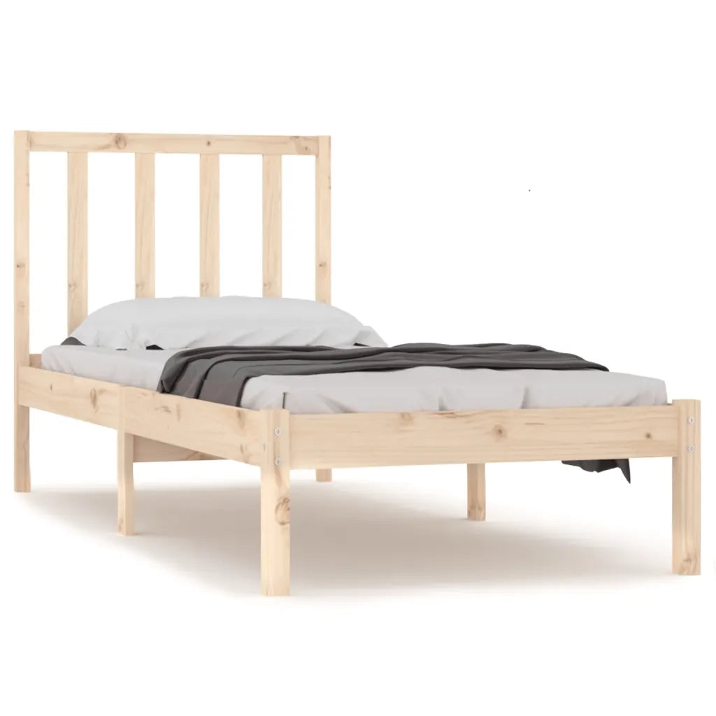 Giroletto-Struttura Letto in Legno Massello di Pino 90x190 cm Single 250027