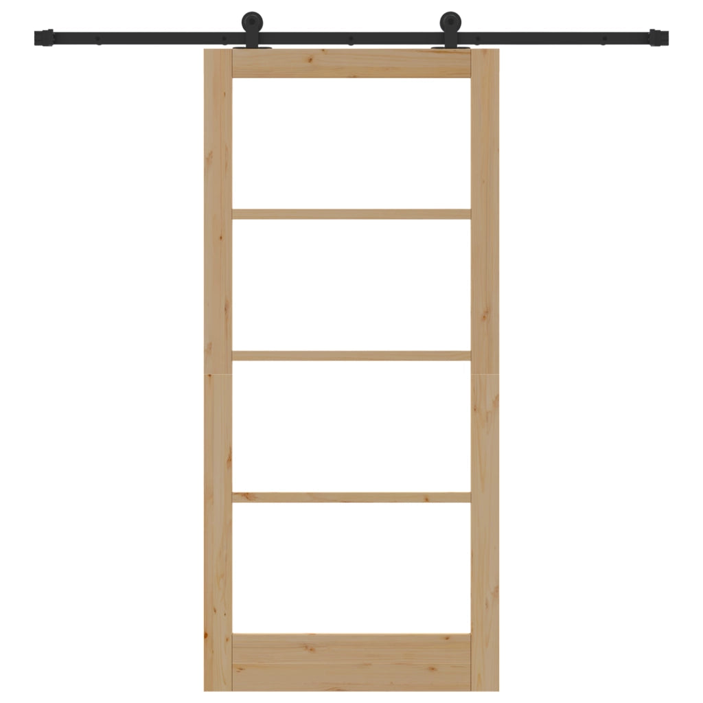porta scorrevole  con set hardware 'ORKDAL'in legno massello e vetro