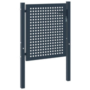 vidaXL Cancello per recinzione antracite 102x75 cm in acciaio
