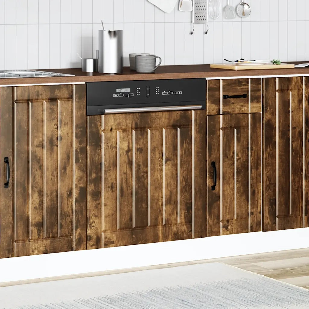 Pannello Lavastoviglie Lucca Rovere Fumo in Legno Multistrato 853902