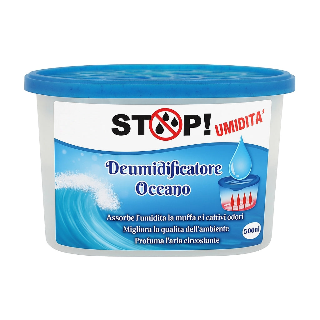 6pz Deumidificatore Casa Portatile 500ml contro Muffa Assorbi Umidità Oceano