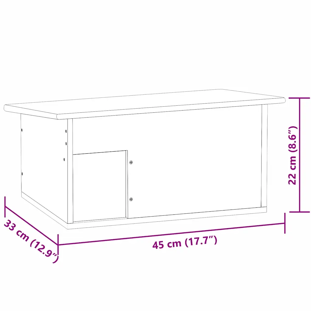 Casetta per Ricci 45x33x22 cm Legno 42351