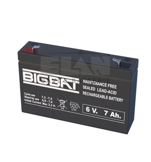 BATTERIA ELAN BIGBAT AL PIOMBO 6V 7Ah 00607 CONFEZIONE 16 PEZZI