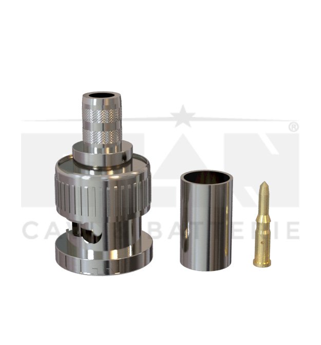 CONNETTORE BNC A CRIMPARE PER MATASSA CAVO ELAN RG6 408040