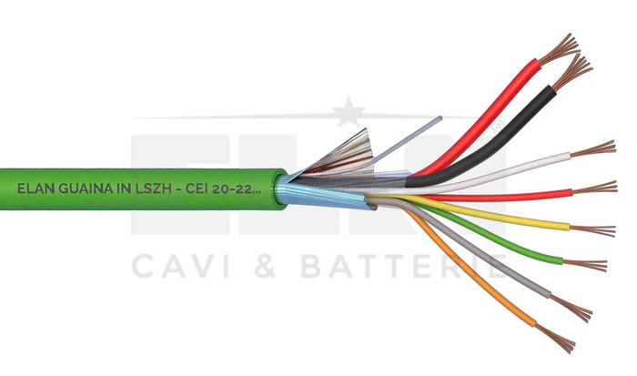 MATASSA CAVO ELAN ALLARME SCHERMATO 2X0,75+6X0,22 GUAINA LSZH 247061 100MT