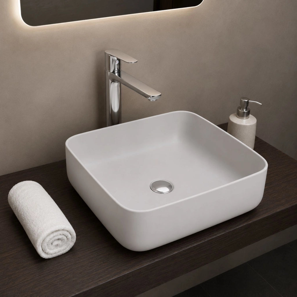 Miscelatore rubinetto per lavabo bocca alta oceania in ottone cromato *** confezione 1