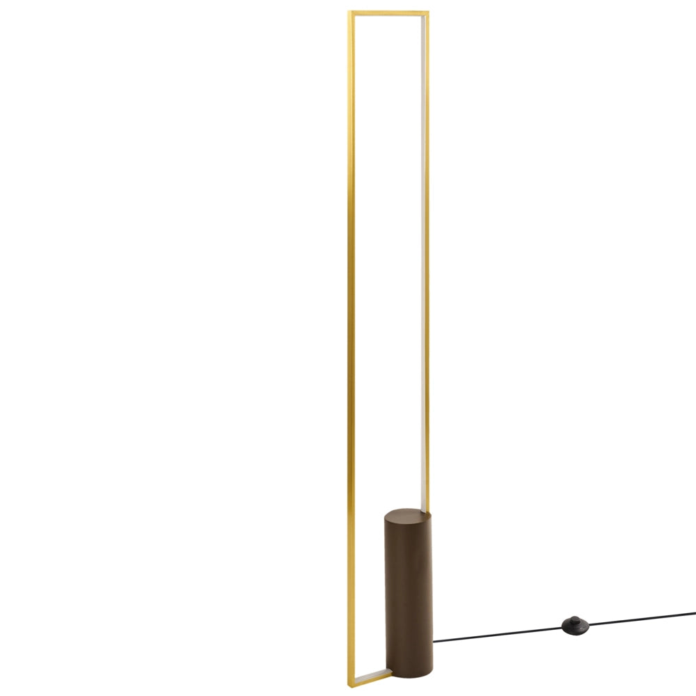Lampada da terra a LED Base in alluminio dorato in ferro Luce Illuminazione Camera da letto Soggiorno Design moderno