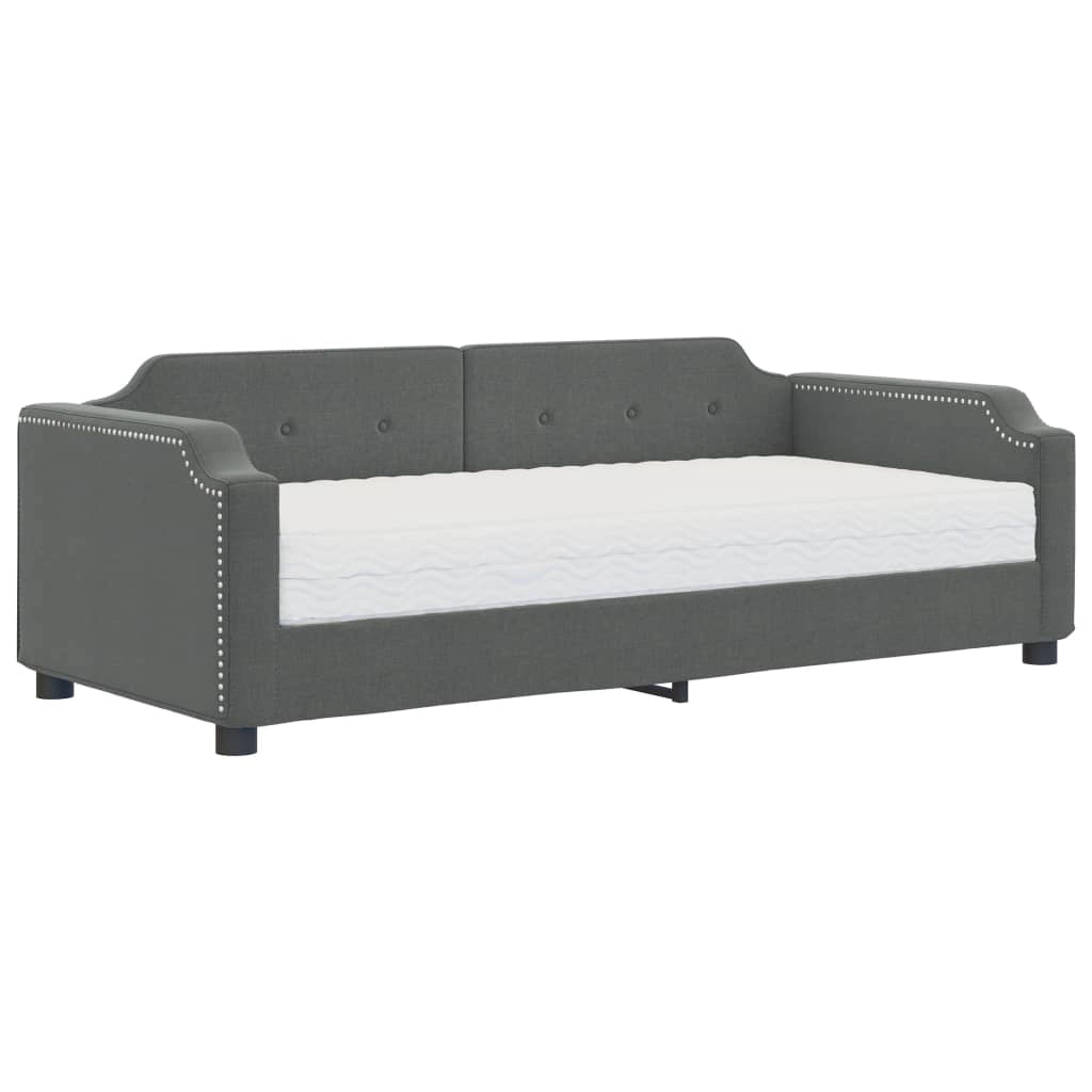 Divano Letto con Materasso Grigio Scuro 100x200 cm in Tessutocod mxl 120850