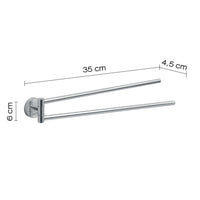 Portasalviette a snodo da muro in acciaio inox e Cromall 2323 Gedy serie EROS Cromato