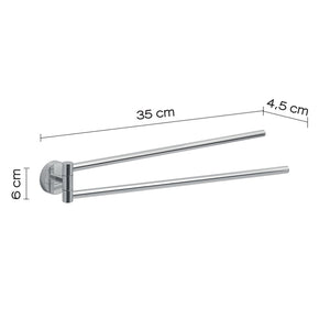 Portasalviette a snodo da muro in acciaio inox e Cromall 2323 Gedy serie EROS Cromato