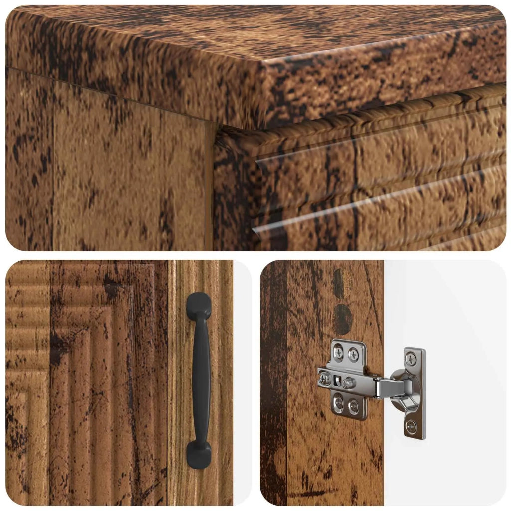 Set di Armadi da Bagno da 2 Pezzi HAARLEM Legno antico 3417619