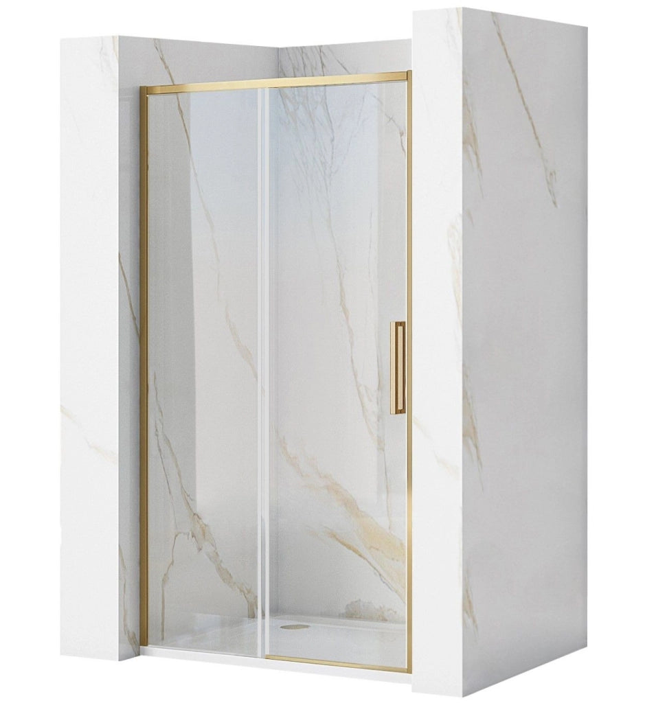 Porta Doccia Rea Rapid Slide 110 Gold Brush