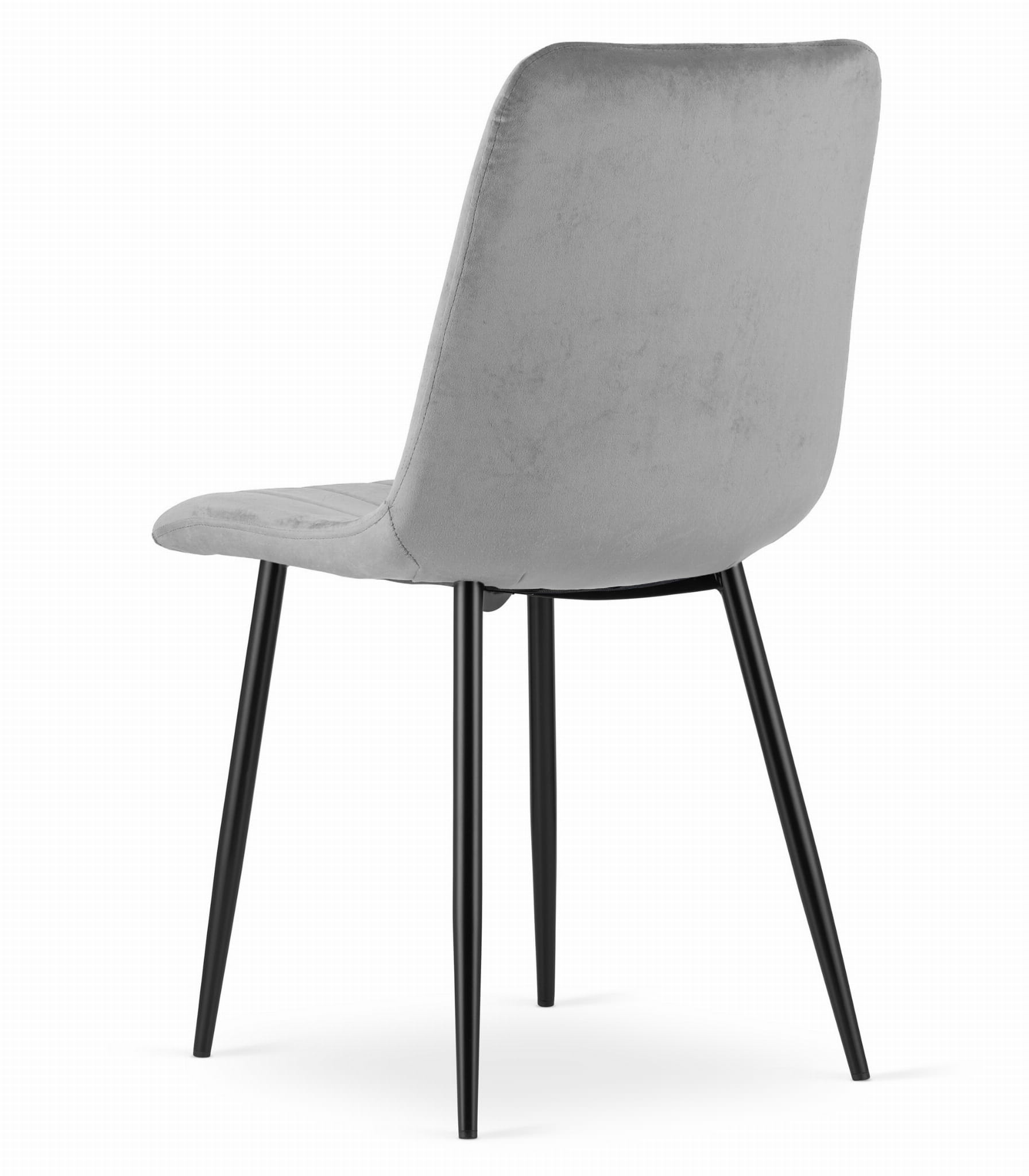 Sedia VALORA JEWA - Design ergonomico in velluto grigio chiaro x 1