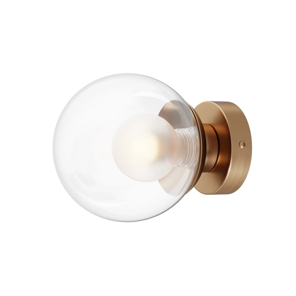 Applique Da Parete Moderna Basic Form Luce G9 20W Metallo Oro Ip20