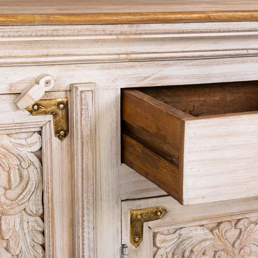 Credenza artigianale in legno 178x43x102h cm