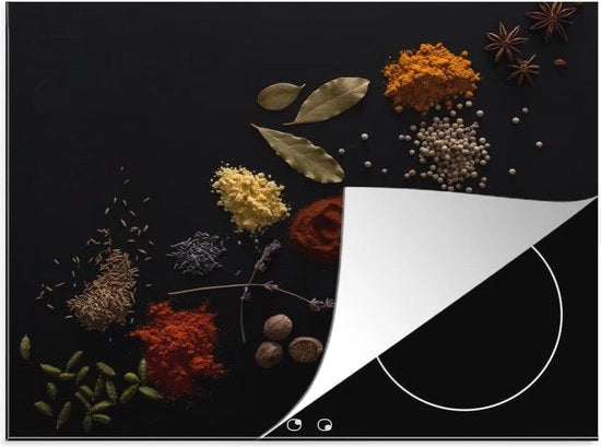 Protezione in Induzione - Induzione Mat - Vinile - Erbe e Spezie - 60x52 cm - Accessorio Cucina per Cottura