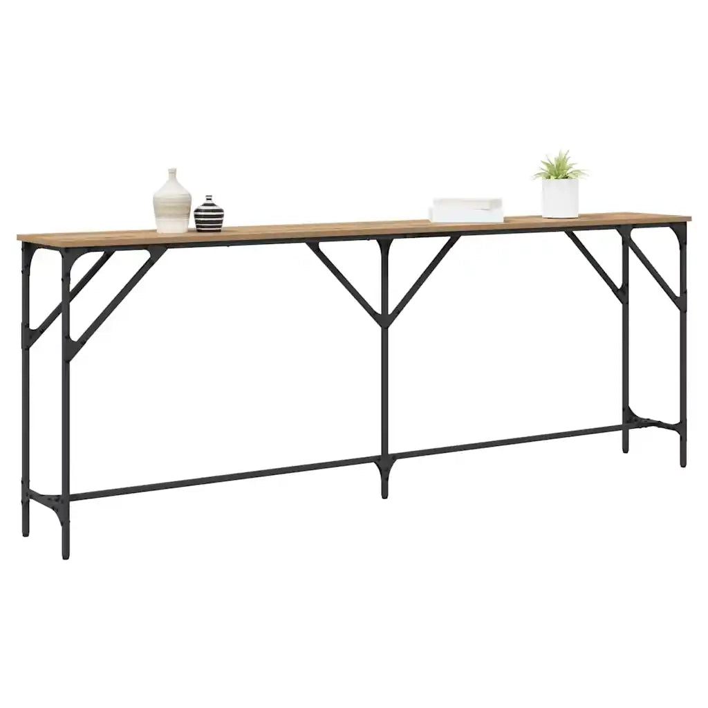 Tavolo consolle rovere artigianale 200 x 29 x 75 cm 871341