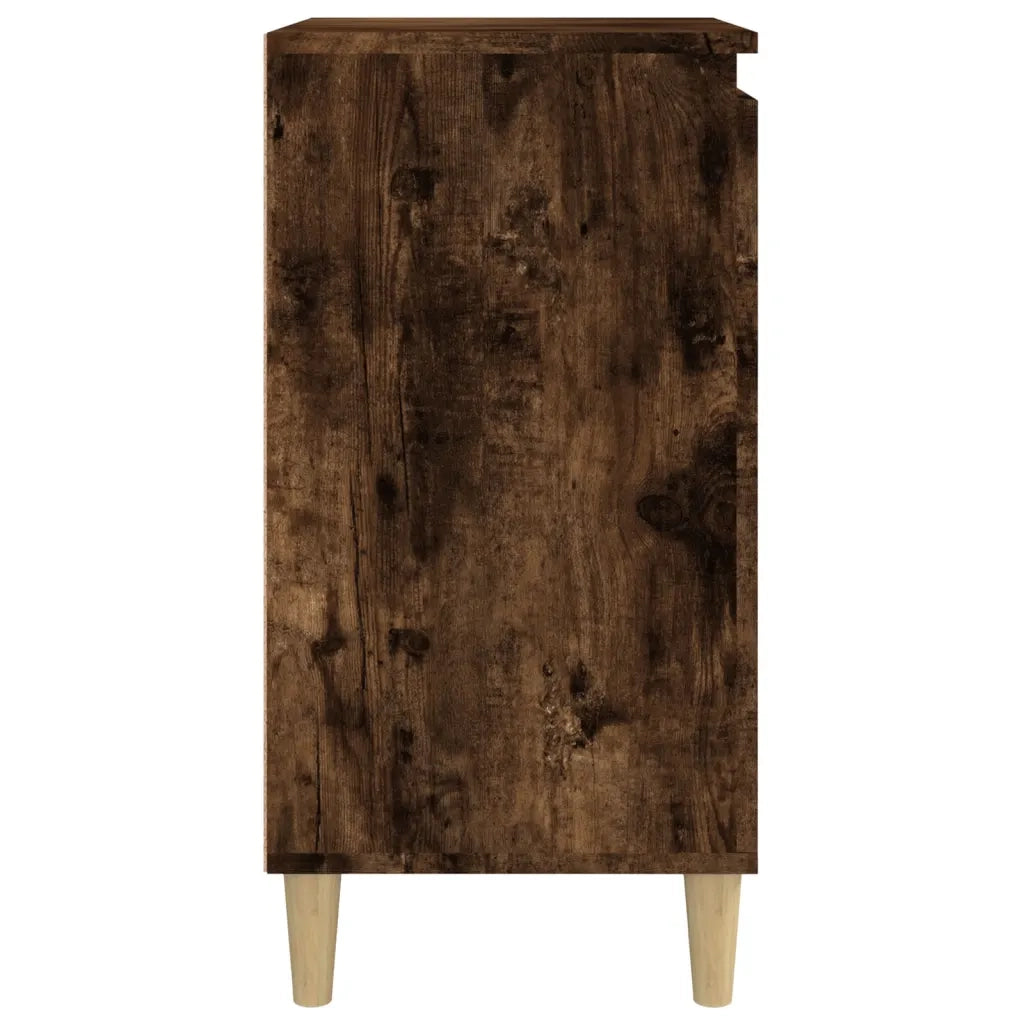 Comodino-Tavolino da notte Rovere Fumo 40x35x70 cm Legno Multistrato 888248