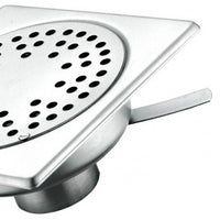 Piletta da pavimento sifonata in inox, cm 15x15