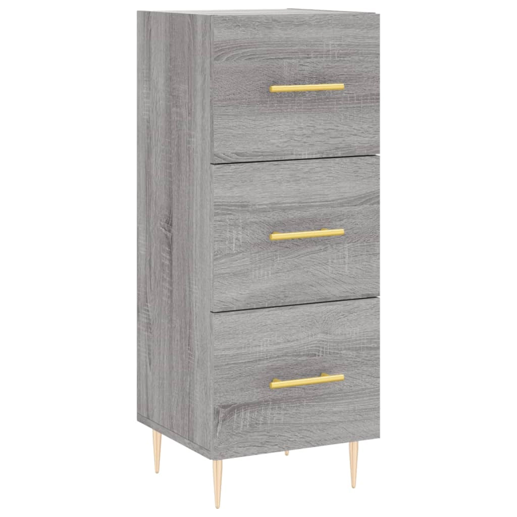 Buffet credenza cassettiera armadio mobile contenitore organizer cucina soggiorno salotto rovere Sonoma alto 34,5 x 34 x 180 cm legno ingegnerizzato grigio 02_0035219
