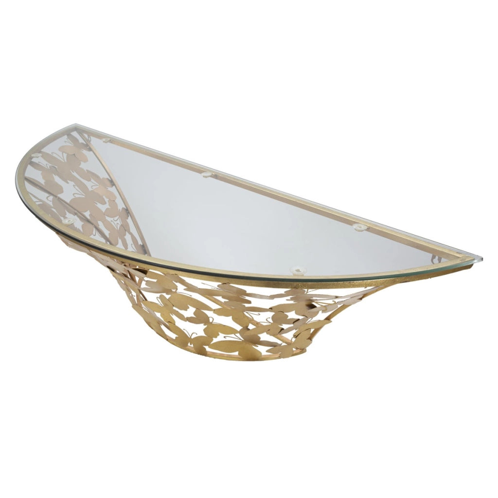 Tavolino VKH554, Oro, Metallo, 120x40,5x37,2 cm