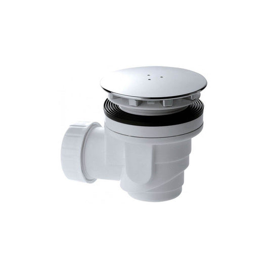 Piletta per doccia con piastra cromata 90