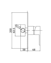 Miscelatore incasso doccia moderno