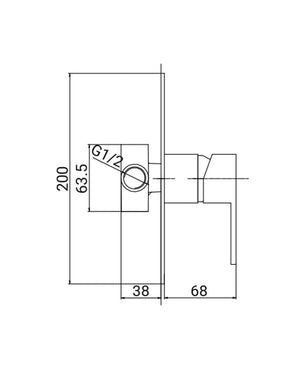 Miscelatore incasso doccia moderno