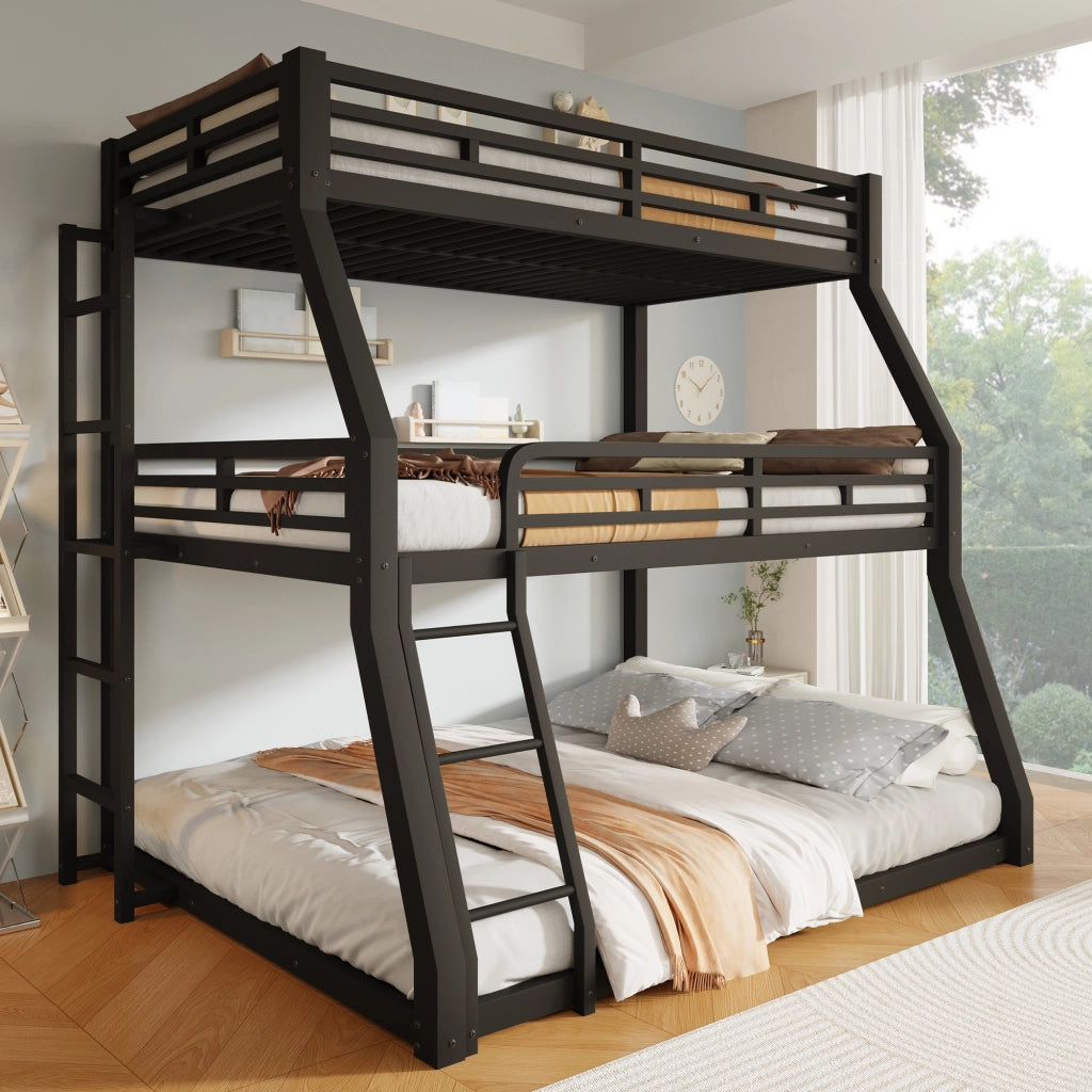letto a castello metallo nero 147 x 213 cm