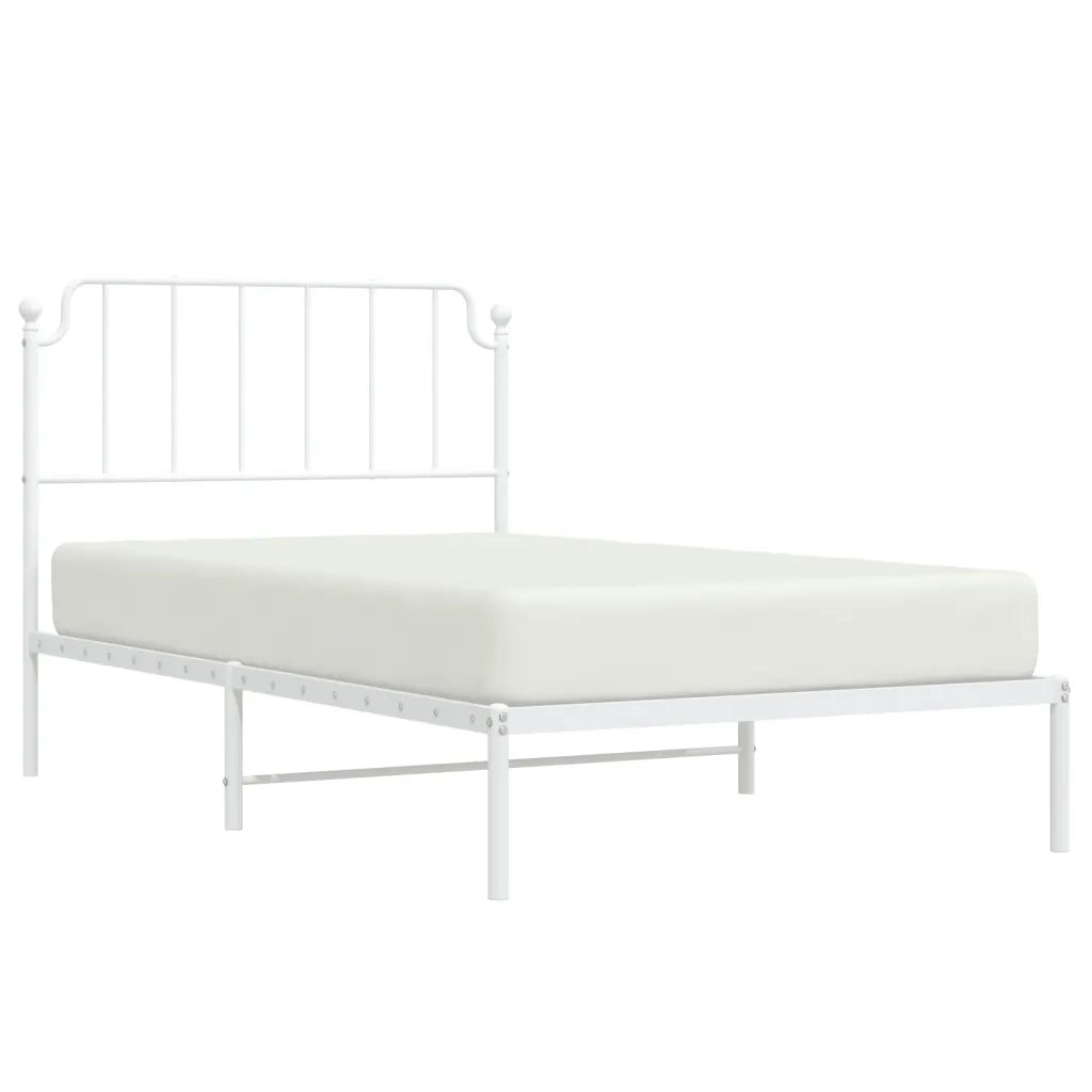 Giroletto con Testiera Metallo Bianco 107x203 cmcod mxl 108556