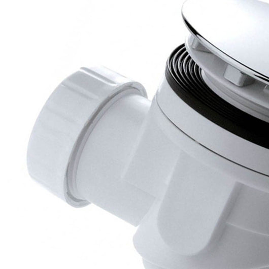 Piletta per doccia con piastra cromata 90