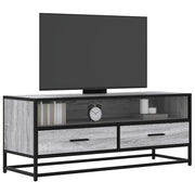 Mobile TV Grigio Sonoma 100x34,5x40cm Legno Multistrato Metallo