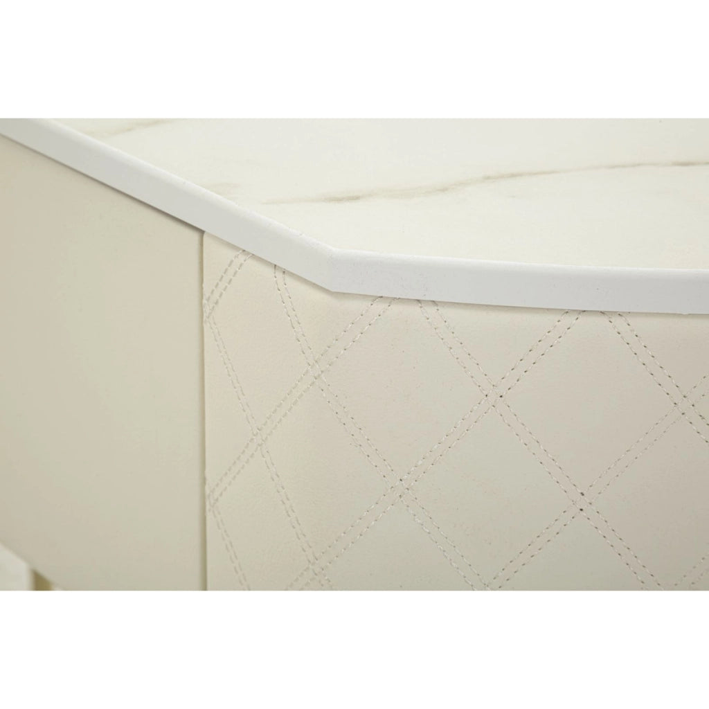 Tavolo Consolle VKH607, Bianco, Legno, 100x40x75 cm