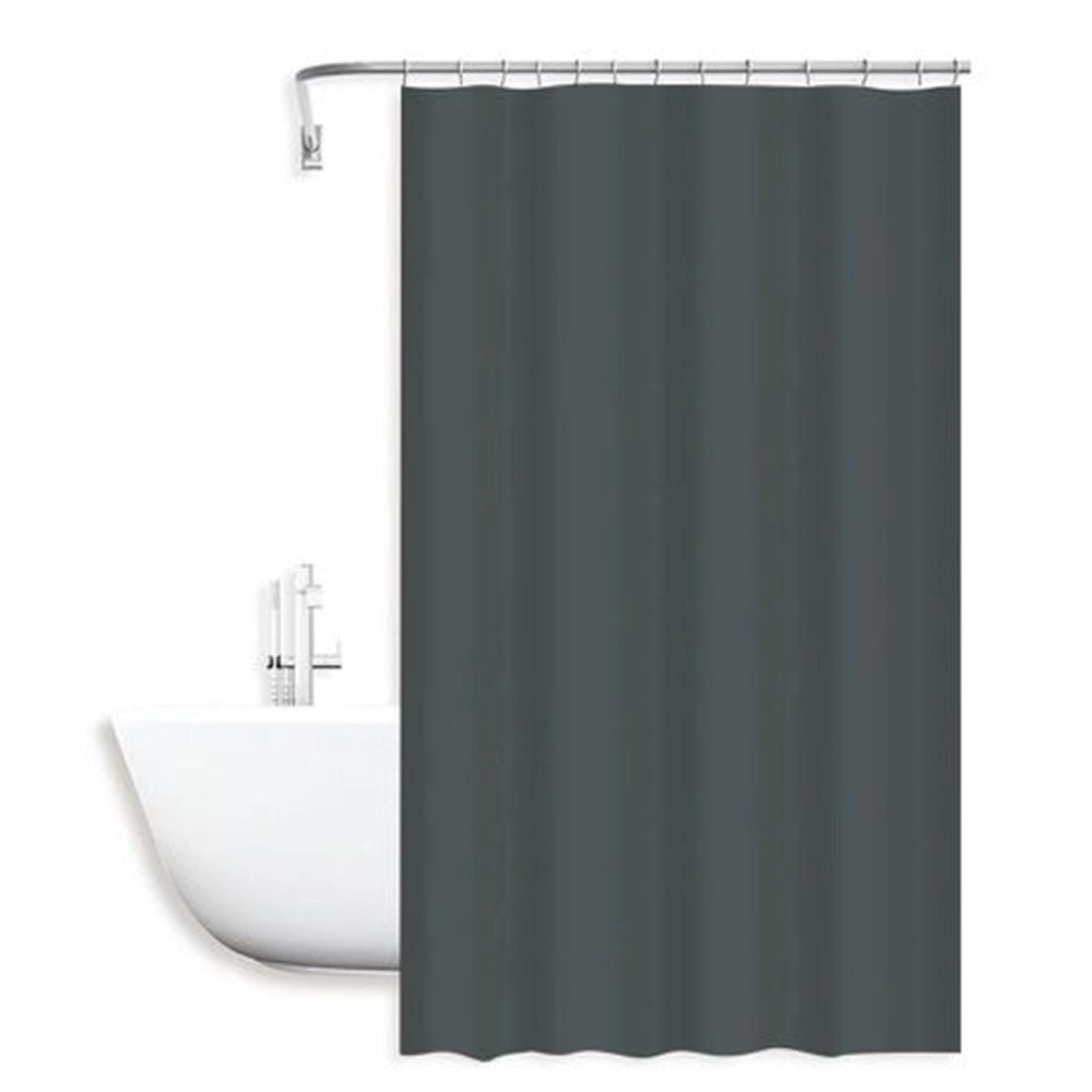 Trade Shop - Tenda Doccia Antimuffa Impermeabile 240x200cm Con Anelli Bagno Grigio Scuro 79719 -
