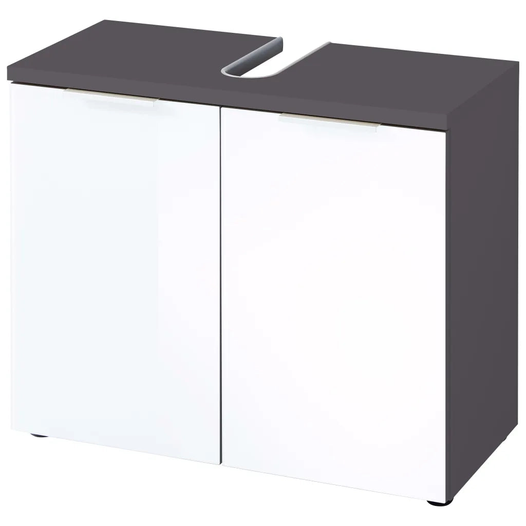 Germania Mobile Sottolavabo da Bagno GW-Pescara Grafite e Bianco 436470