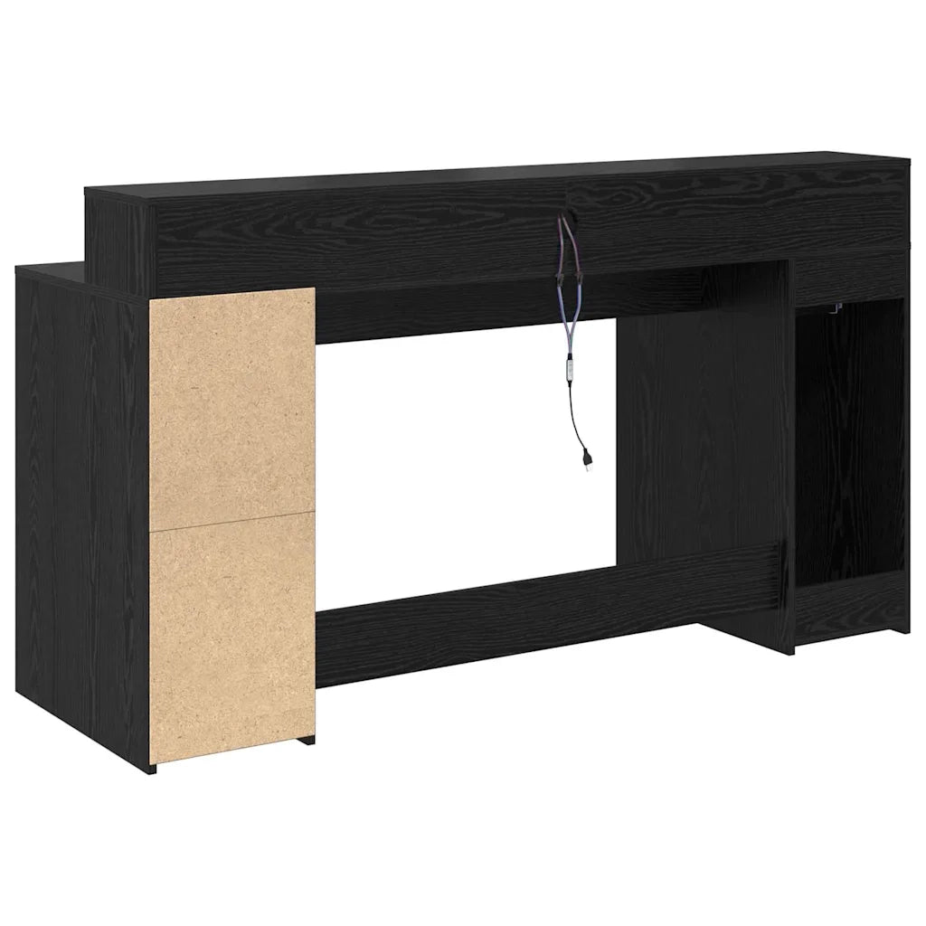 Scrivania | Tavolo da Ufficio Rovere nero 160 x 55 x 91 cm Legno multistrato