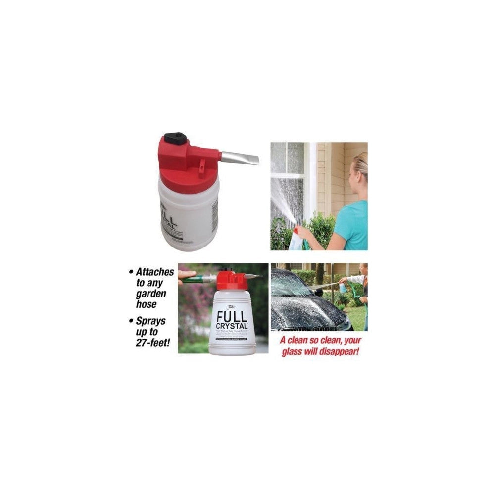 Trade Shop - Contenitore Detergente Pulizia Vetri Auto Pompa Pulisci Finestre Fuller Crystal -