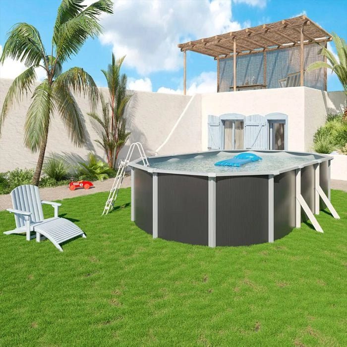 Piscina Fuori Terra Steeldesign - 6,10 X 3,65 X H.1,32 M - Kit Pro