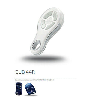 RADIOCOMANDO BIANCO RESISTENTE ALL'ACQUA 4 CH 433 MHZ CON TRANSPONDER SUB-44WRT