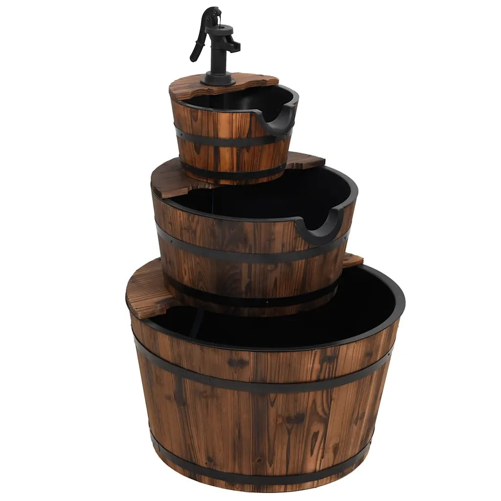 Fontana d'Acqua con Pompa 60x60x94 cm Legno Massello di Abete CFW7317953