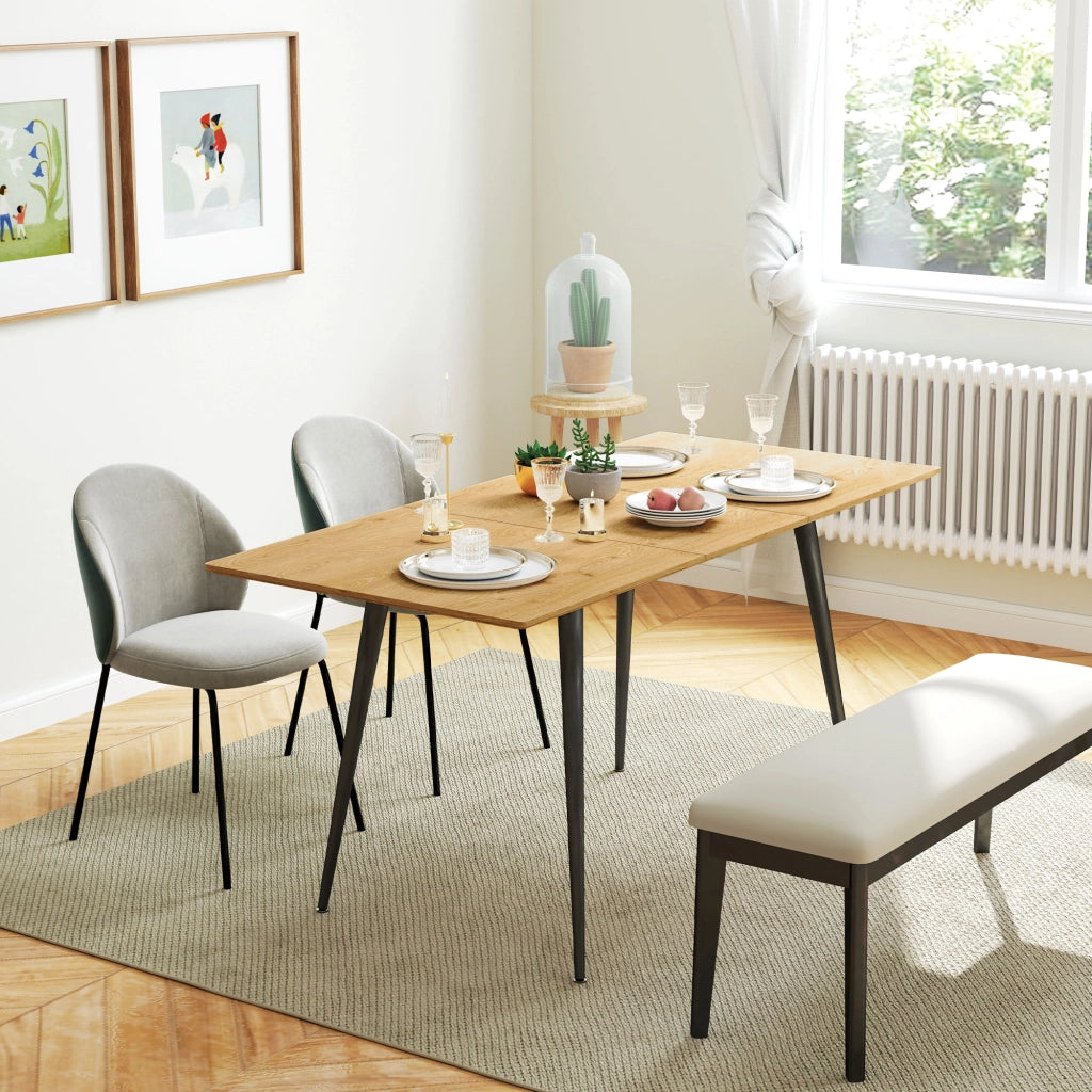Tavolo da Pranzo Allungabile per 6-8 Persone ¨C zephmum ¨C Nero