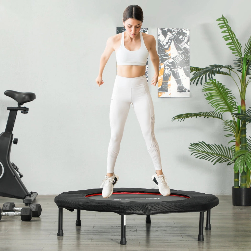 Tappeto elastico per fitness ¨C zephmum ¨C rosso, acciaio, ? 102 cm