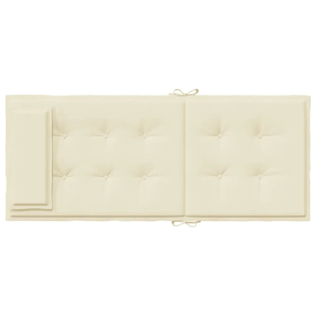 Cuscini per Sedia con Schienale Alto 2 pz | Cuscini per sedie Crema Tessuto Oxford