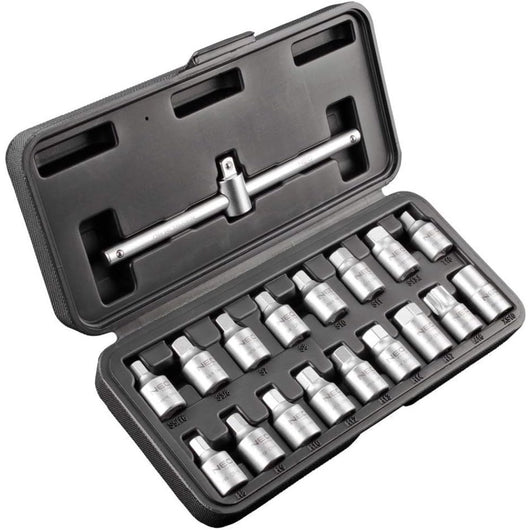 Topex 11-235 assortimento insert rti per tappo olio 3/8, 18 pz,