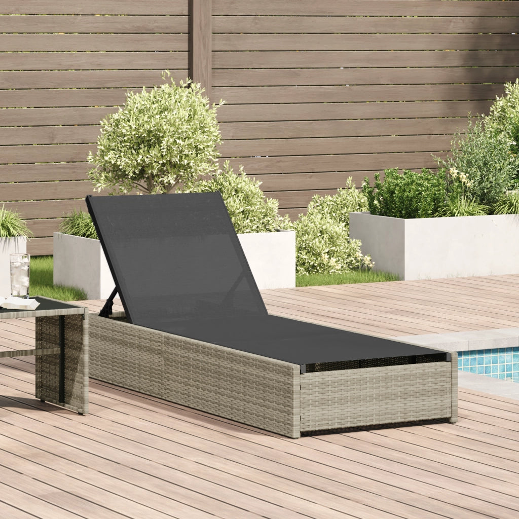 Lettino prendisole Beige 60x200x27 cm Rattan Poliestere