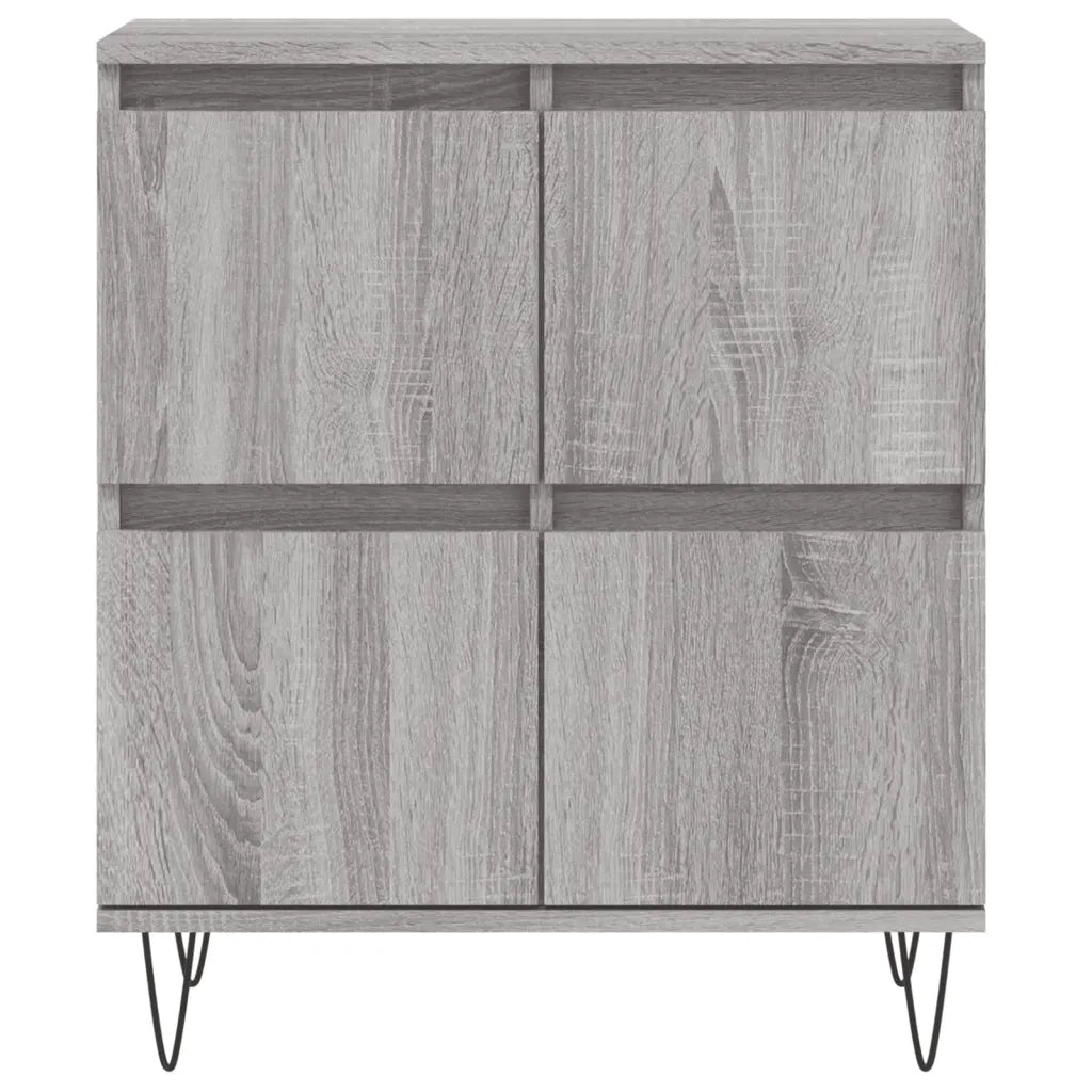 Credenze 2 pz Grigio Sonoma in Legno Multistrato 3190179