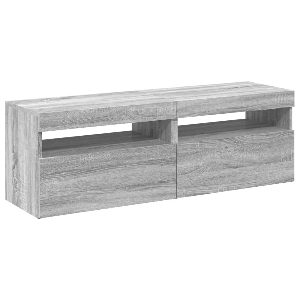 Mobili TV con Luci LED 2 pz Grigio Sonoma 60x35x40 cm 815681