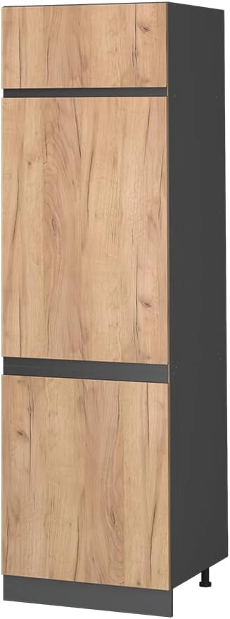 Frontale cucina R-Line, Quercia dorata, 59.6 x 196 cm frontale del mobile per mobile per frigorifero