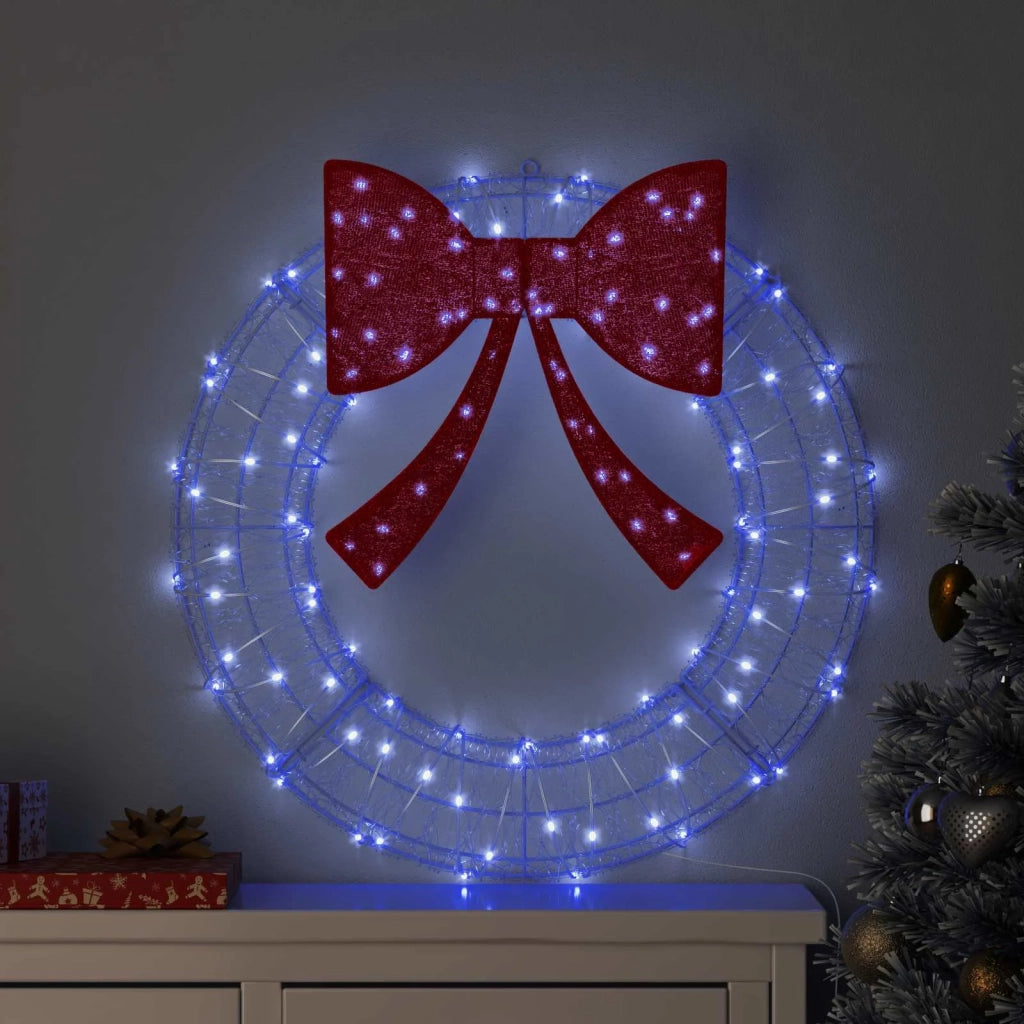 Corona con 60 LED Blu 76 x 76 x 8,5 cm Acrilico